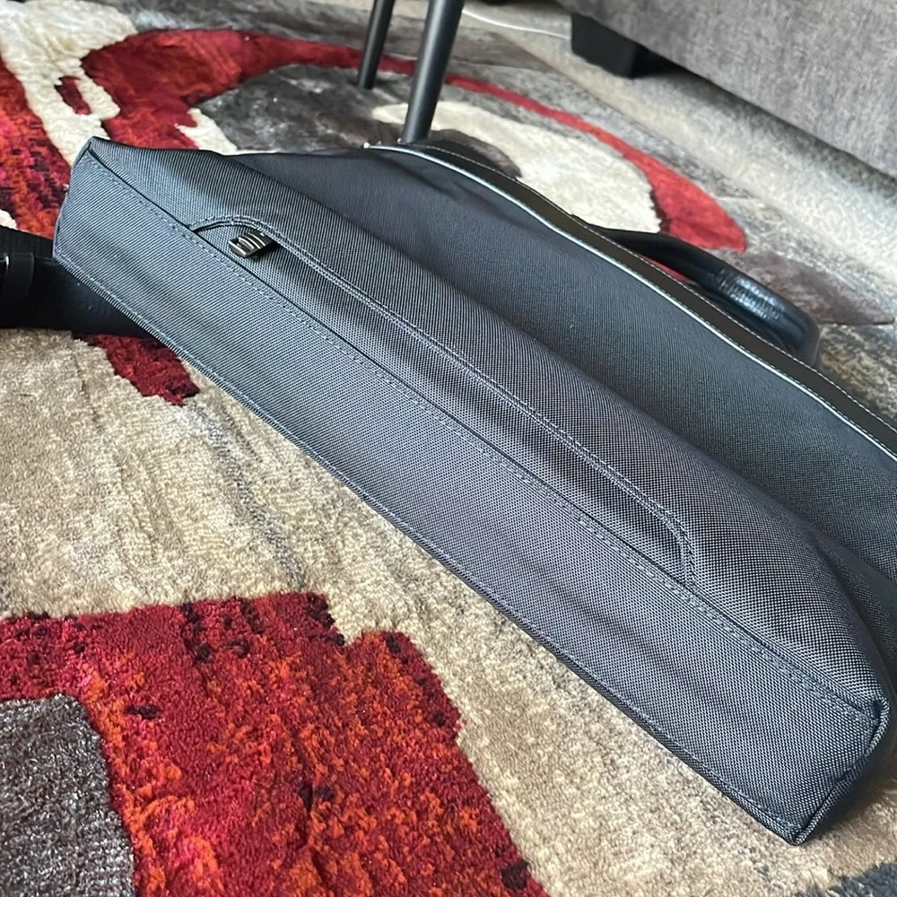 Tumi Canvas Black Laptop Bag with Carbon Fiber Accents